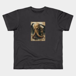 Vintage Japanese Cthulhu monster 3 Kids T-Shirt